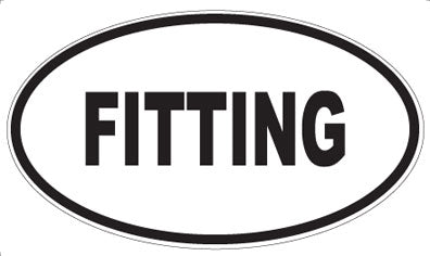 FITTING - Oval Sticker
