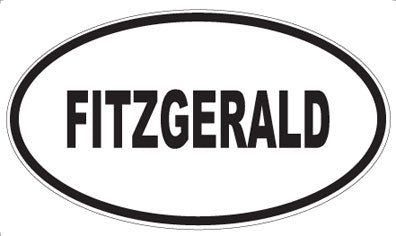 FITZGERALD - Oval Sticker