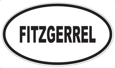 FITZGERREL - Oval Sticker