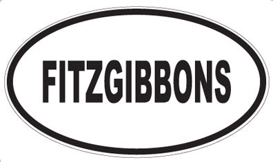 FITZGIBBONS - Oval Magnet