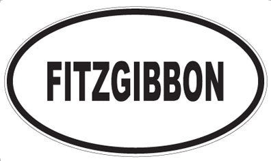 FITZGIBBON - Oval Magnet