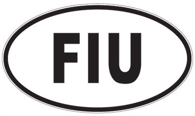 FIU - 3 Letter Initials Oval Magnet