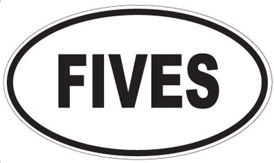 FIVES - Oval Magnet