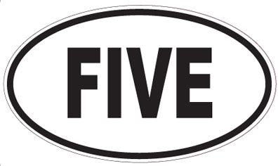FIVE - Oval Sticker