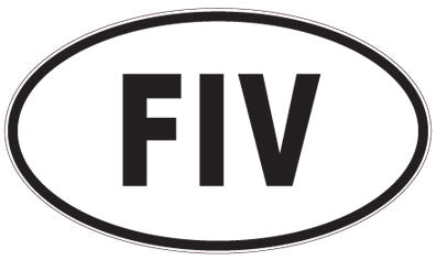 FIV - 3 Letter Initials Oval Magnet