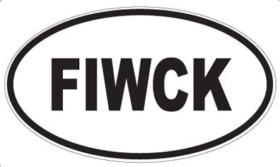 FIWCK - Oval Sticker