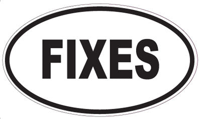 FIXES - Oval Sticker