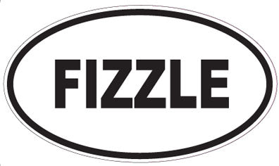 FIZZLE - Oval Sticker