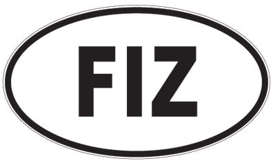 FIZ - 3 Letter Initials Oval Magnet