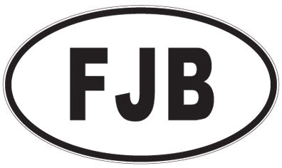 FJB - 3 Letter Initials Oval Magnet