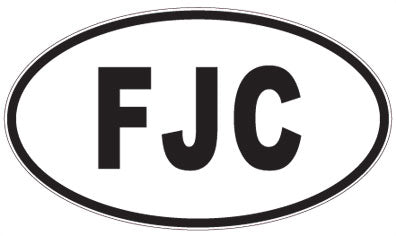 FJC - 3 Letter Initials Oval Magnet