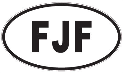 FJF - 3 Letter Initials Oval Magnet