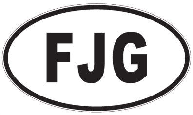 FJG - 3 Letter Initials Oval Magnet