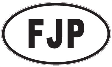 FJP - 3 Letter Initials Oval Magnet
