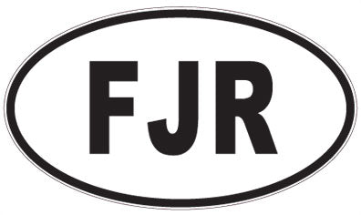 FJR - 3 Letter Initials Oval Magnet
