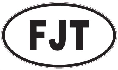 FJT - 3 Letter Initials Oval Magnet