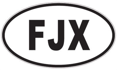 FJX - 3 Letter Initials Oval Magnet