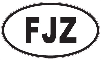 FJZ - 3 Letter Initials Oval Magnet