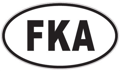 FKA - 3 Letter Initials Oval Magnet