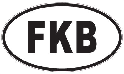 FKB - 3 Letter Initials Oval Magnet