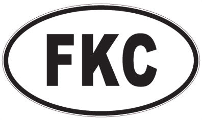 FKC - 3 Letter Initials Oval Magnet