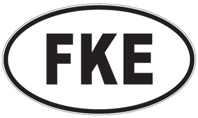 FKE - 3 Letter Initials Oval Magnet
