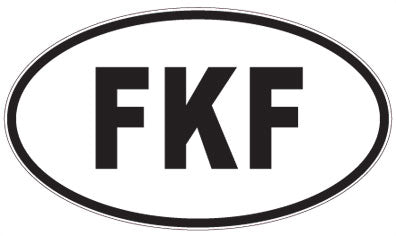 FKF - 3 Letter Initials Oval Magnet