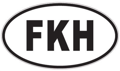 FKH - 3 Letter Initials Oval Magnet