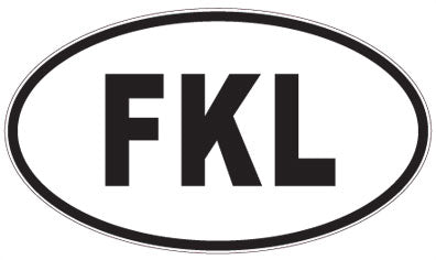 FKL - 3 Letter Initials Oval Magnet