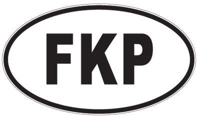 FKP - 3 Letter Initials Oval Magnet