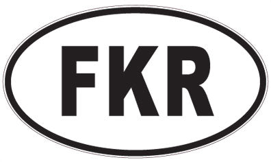 FKR - 3 Letter Initials Oval Magnet
