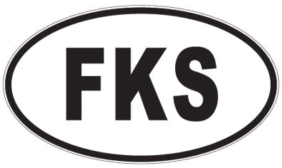 FKS - 3 Letter Initials Oval Magnet
