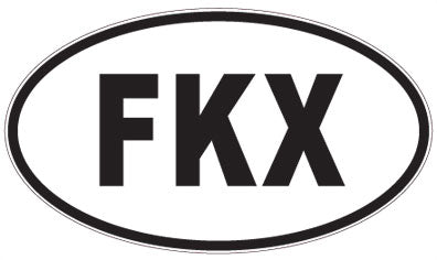 FKX - 3 Letter Initials Oval Magnet