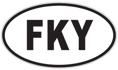 FKY - 3 Letter Initials Oval Magnet