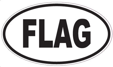 FLAG - Oval Sticker