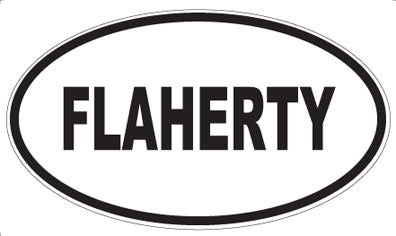 FLAHERTY - Oval Magnet