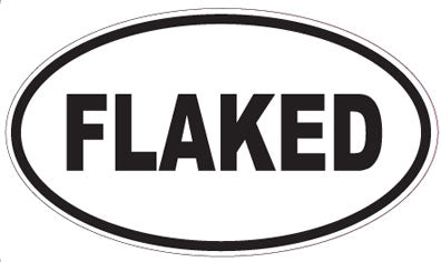FLAKED - Oval Sticker
