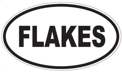 FLAKES - Oval Sticker