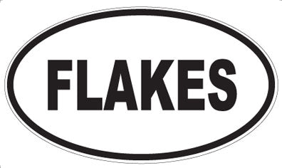 FLAKES - Oval Magnet