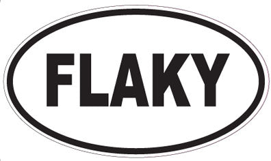 FLAKY - Oval Sticker