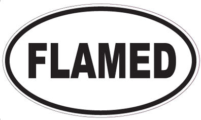 FLAMED - Oval Sticker