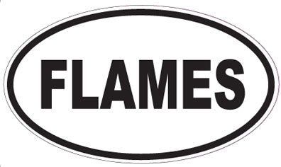 FLAMES - Oval Sticker