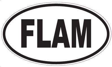 FLAM - Oval Sticker