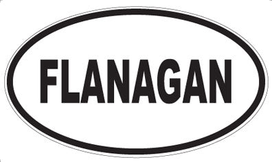 FLANAGAN - Oval Sticker