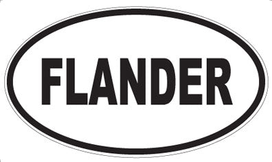FLANDER - Oval Sticker