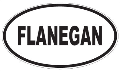 FLANEGAN - Oval Sticker