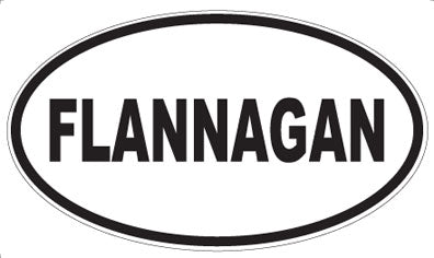 FLANNAGAN - Oval Sticker