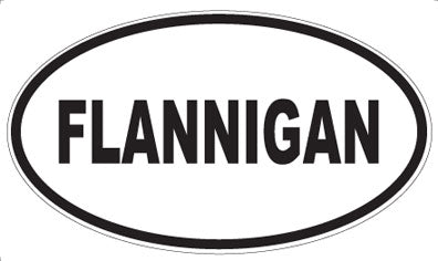 FLANNIGAN - Oval Sticker