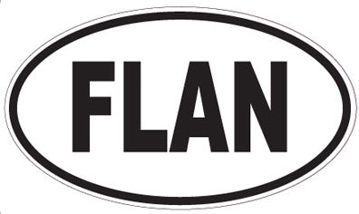 FLAN - Oval Sticker