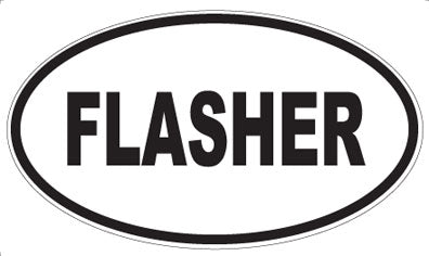 FLASHER - Oval Sticker